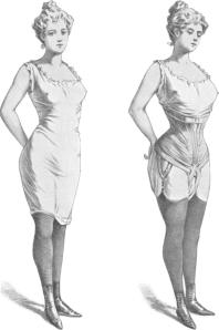 El corsé era utilizado por las mujeres para estilizar su figura. Los músculos del abdomen abarcan la misma area en el cuerpo que un corsé. 