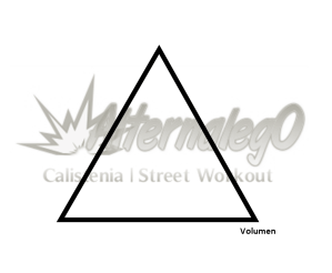 Grafica Relación frecuencia, intensidad y volumen, matriz de planeación y revisión de rutinas, alternalego.com, alternalego, imagen solo con volumen