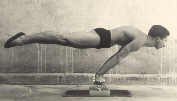 Planche posture calisthenics, bodyweight training, strength training. vintage